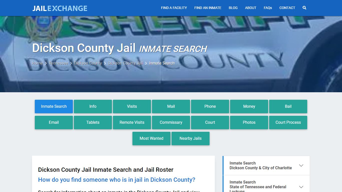 Inmate Search: Roster & Mugshots - Dickson County Jail, TN - Jail Exchange