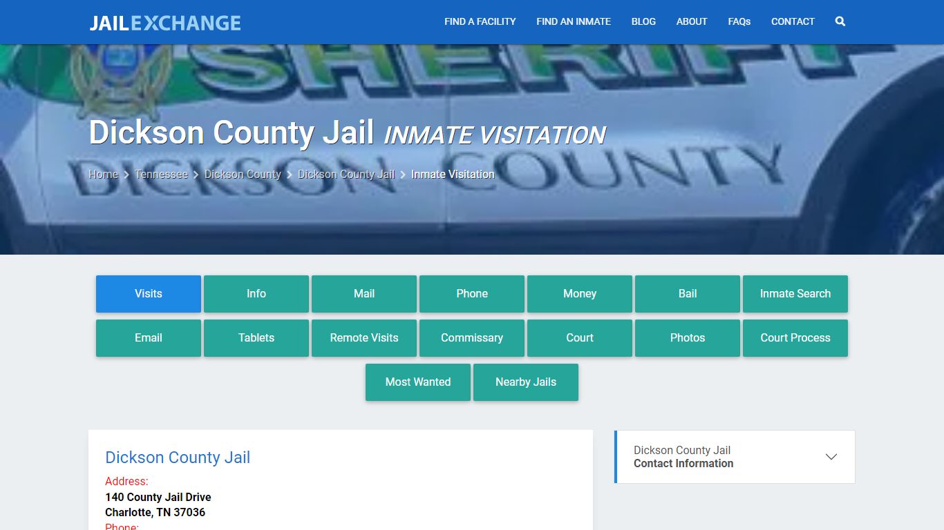 Dickson County Jail Inmate Visitation - Jail Exchange